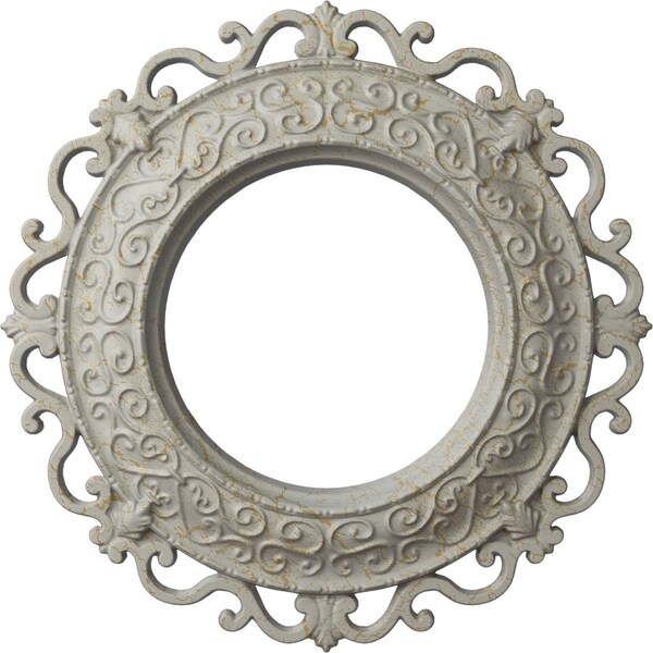 Ekena Millwork Orrington Medallion (Canopies up to 6 5/8"), 13 1/4"OD x 6 5/8"ID x 1 1/8"P, Pot of Cream Crackle CM13ORPCC - main